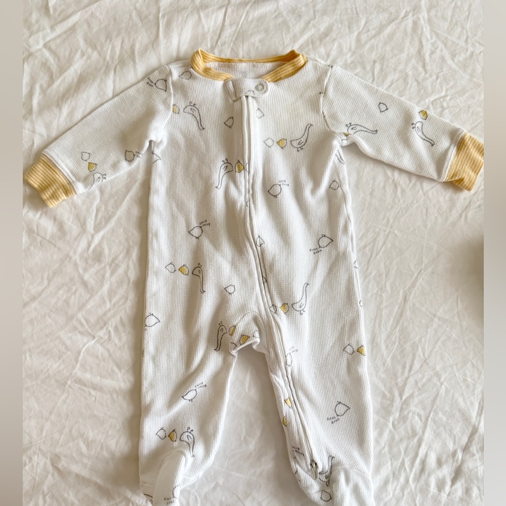 Carter's Goose Duck duckling Animals Footie 2-Way Zip Sleep & Play 6 Months